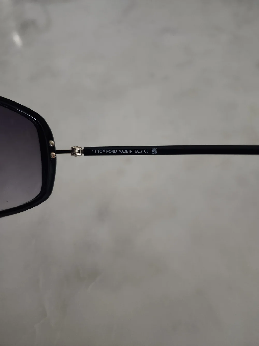 Tom Ford Women's Black Rectangle Sunglasses - Black Lenses